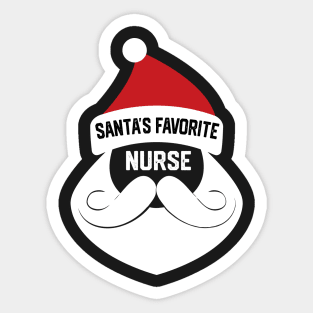 Santa's Favorite Nurse - Funny Christmas Nursing Sticker